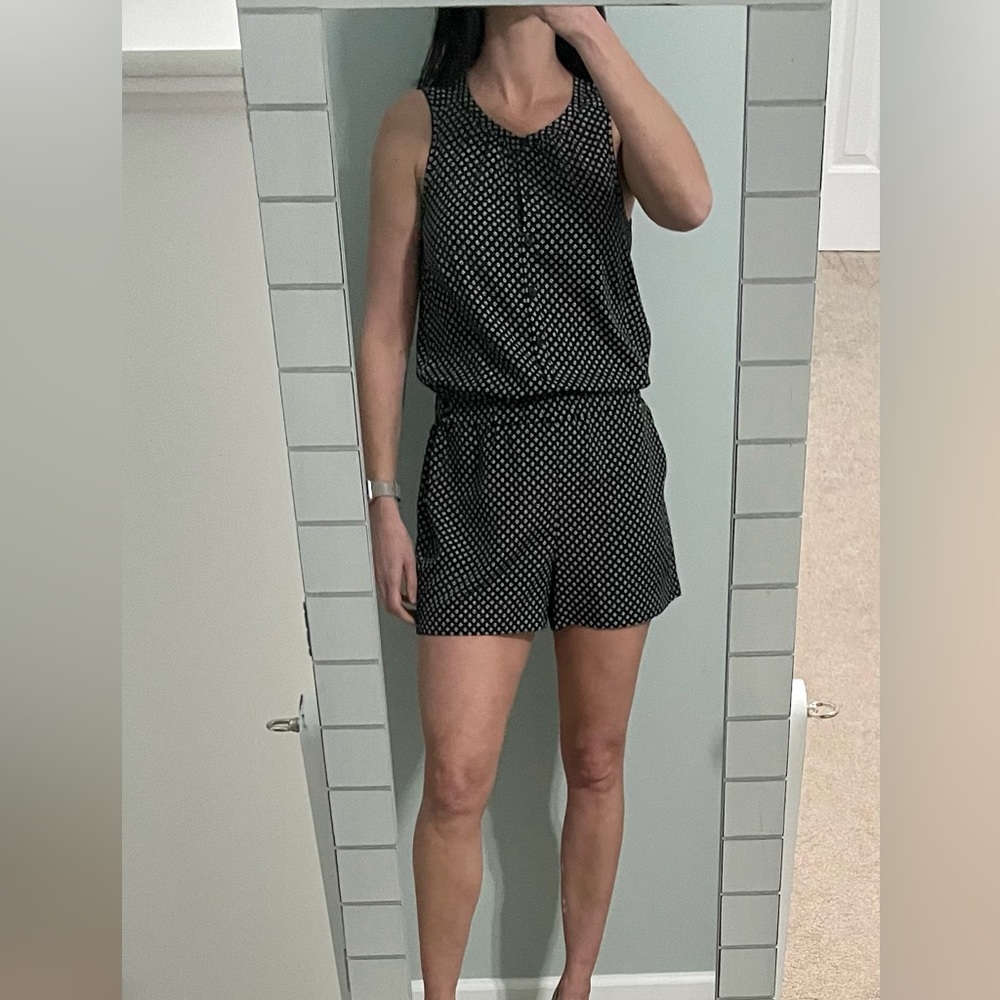 Black Ann Taylor Loft Romper